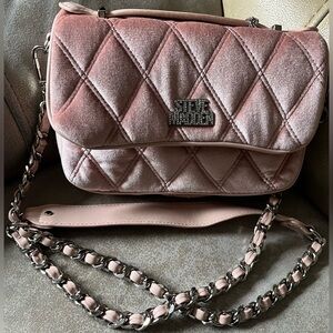 Steve Madden Blush Quilted Crossbody with Chain Strap